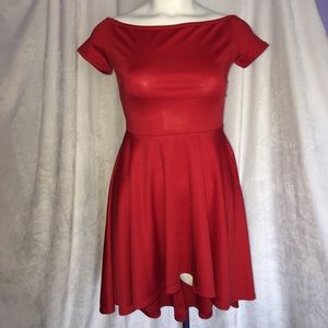 High-Low Red Dress